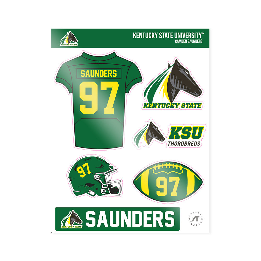 KYSU - NCAA Football : Camden Saunders - Sticker Sheet-0