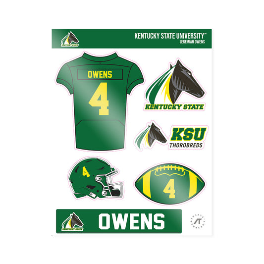 KYSU - NCAA Football : Jeremiah Owens - Sticker Sheet-0