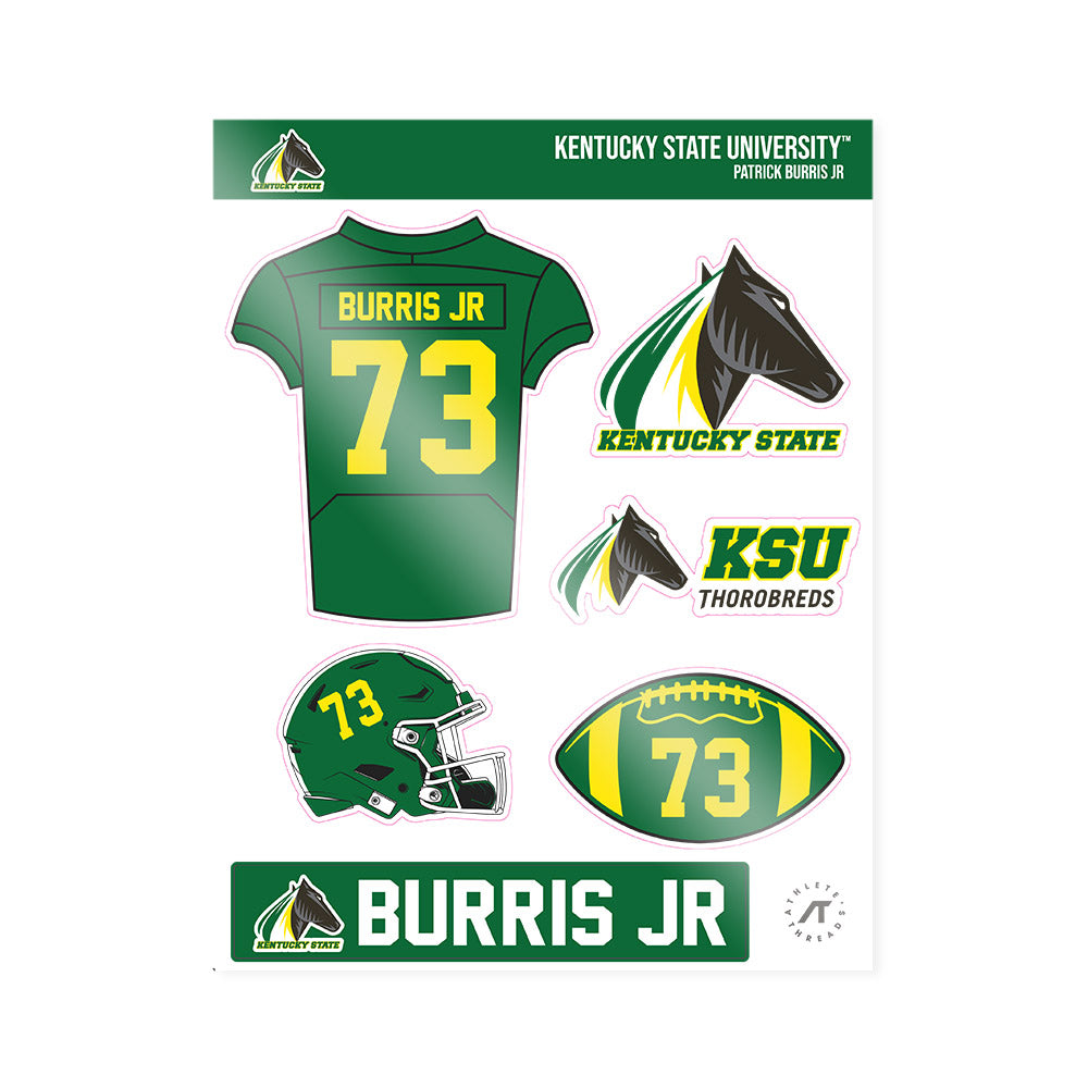 KYSU - NCAA Football : Patrick Burris Jr - Sticker Sheet-0