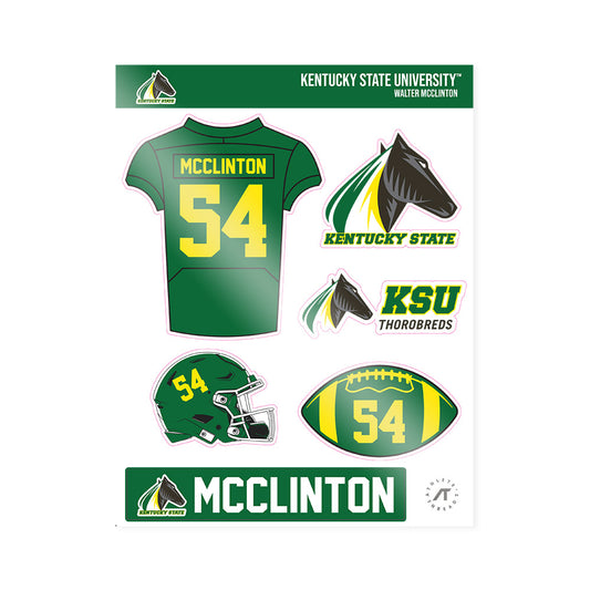 KYSU - NCAA Football : Walter McClinton - Sticker Sheet-0