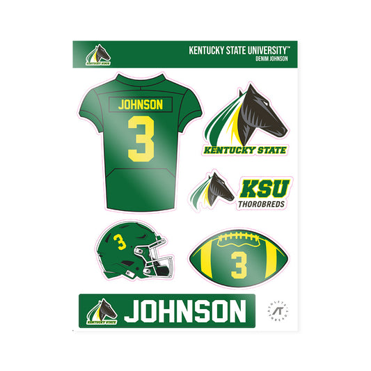  - NCAA Football : Denim Johnson - Sticker Sheet-0