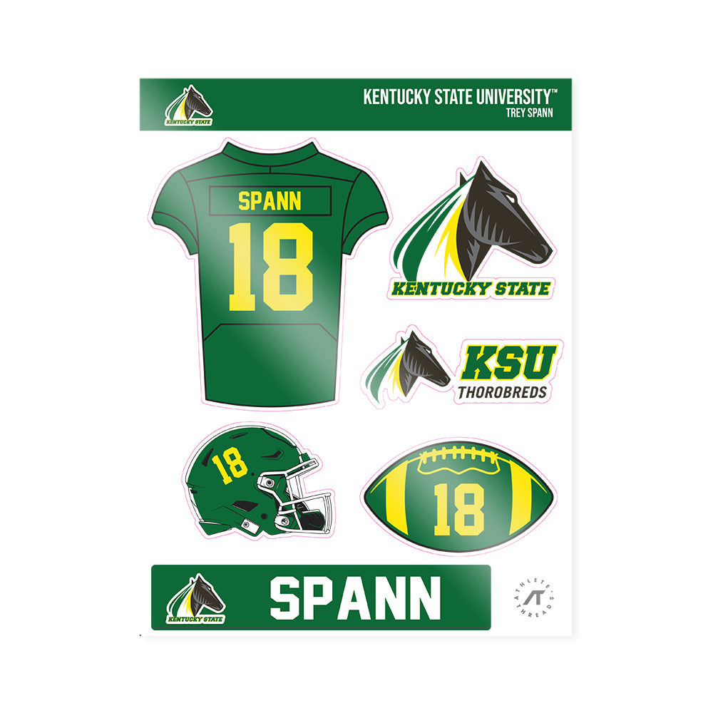 KYSU - NCAA Football : Trey Spann - Sticker Sheet-0