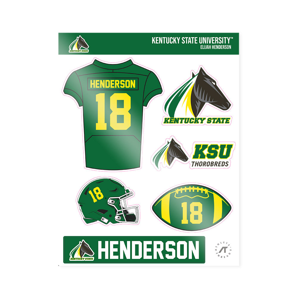 KYSU - NCAA Football : Elijah Henderson - Sticker Sheet-0