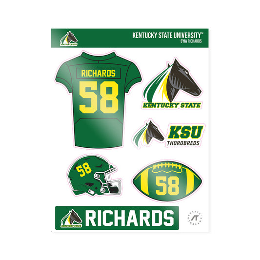 KYSU - NCAA Football : Syia Richards - Sticker Sheet-0