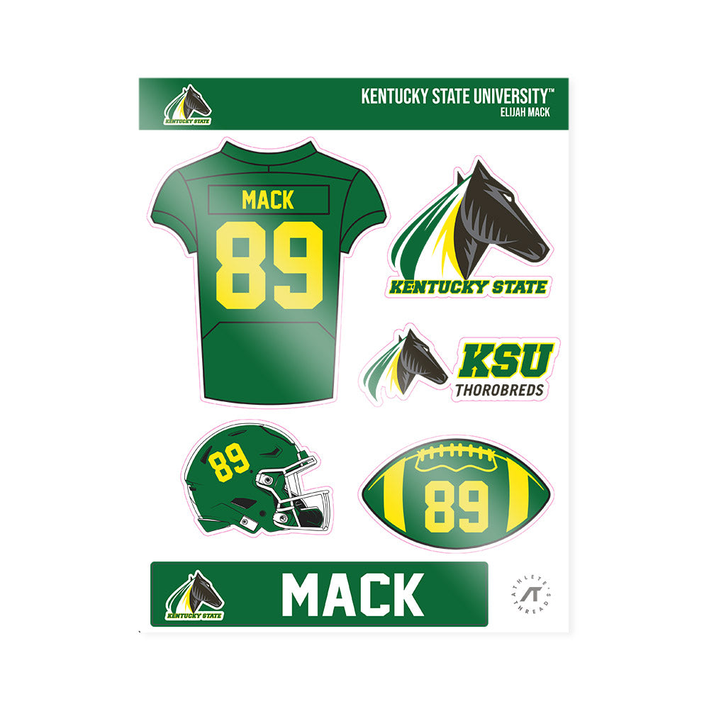 KYSU - NCAA Football : Elijah Mack - Sticker Sheet-0