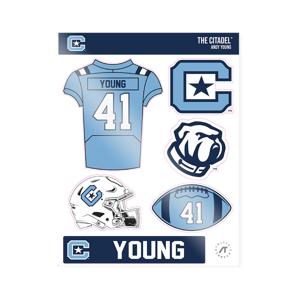The Citadel - NCAA Football : Andy Young - Sticker Sheet-0