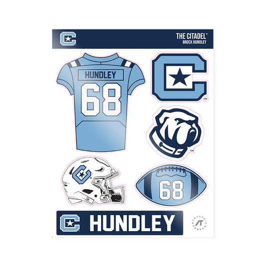 The Citadel - NCAA Football : Brock Hundley - Sticker Sheet-0