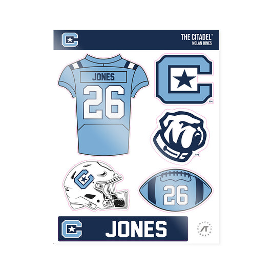 The Citadel - NCAA Football : Nolan Jones - Sticker Sheet-0