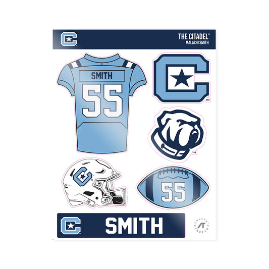 The Citadel - NCAA Football : Malachi Smith - Sticker Sheet-0