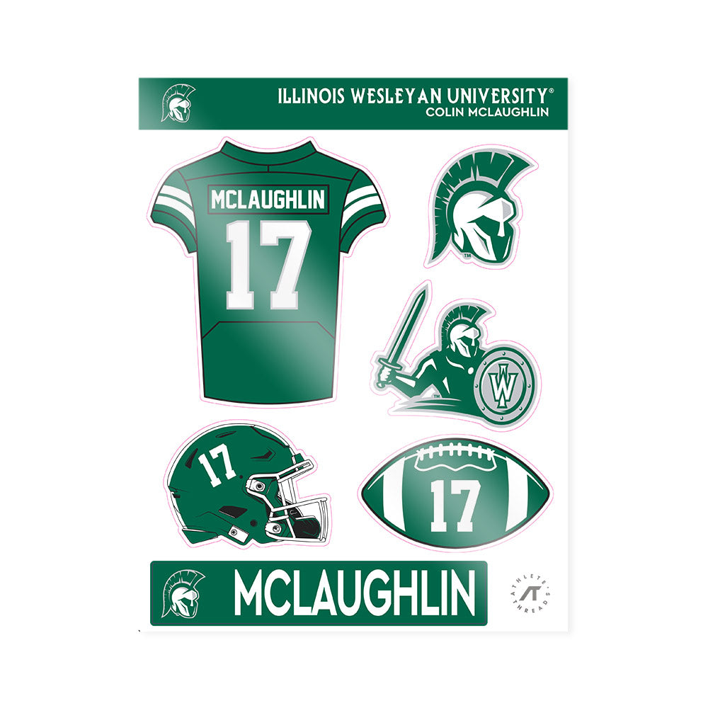 Illinois Wesleyan - NCAA Football : Colin McLaughlin - Sticker Sheet-0