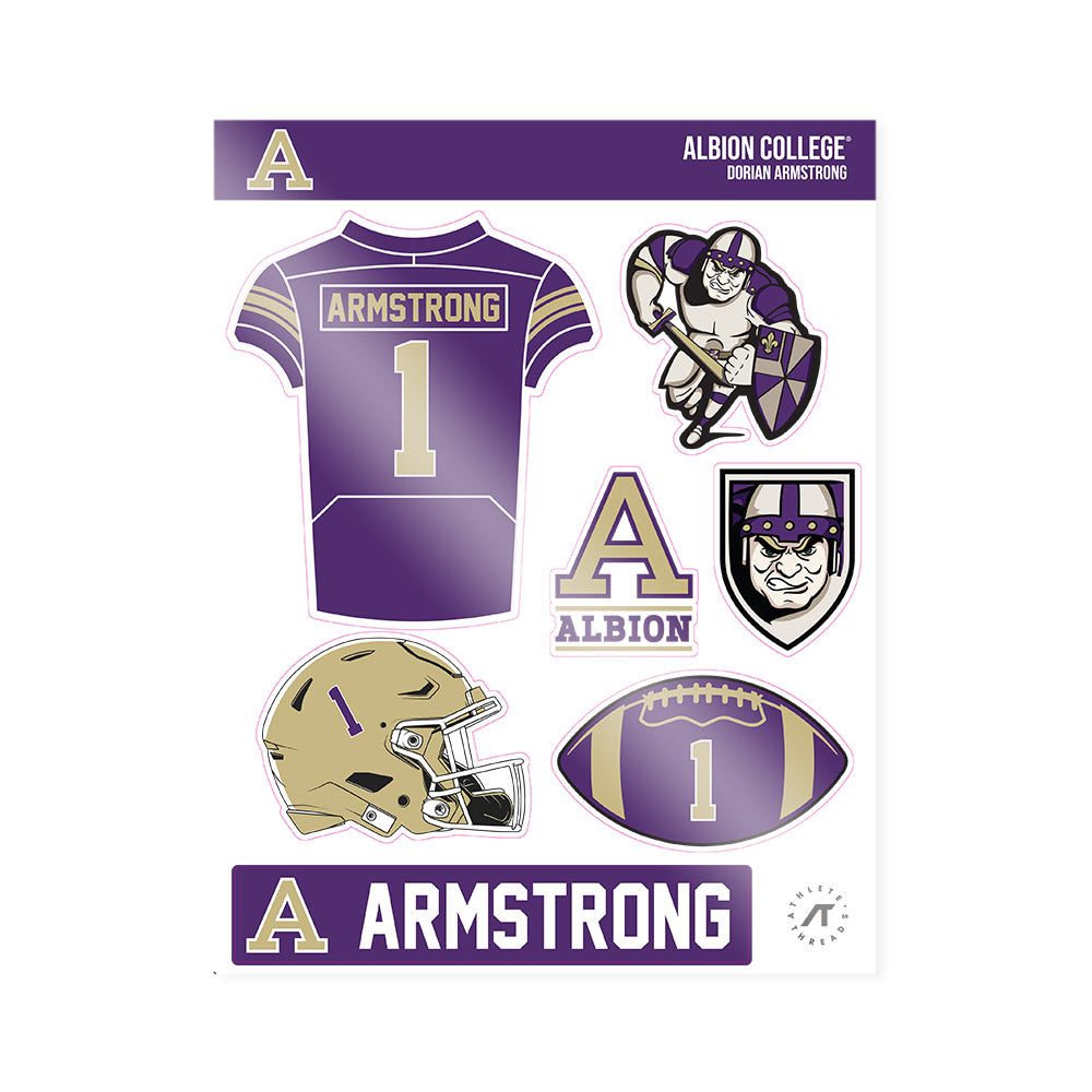 Albion - NCAA Football : Dorian Armstrong - Sticker Sheet-0