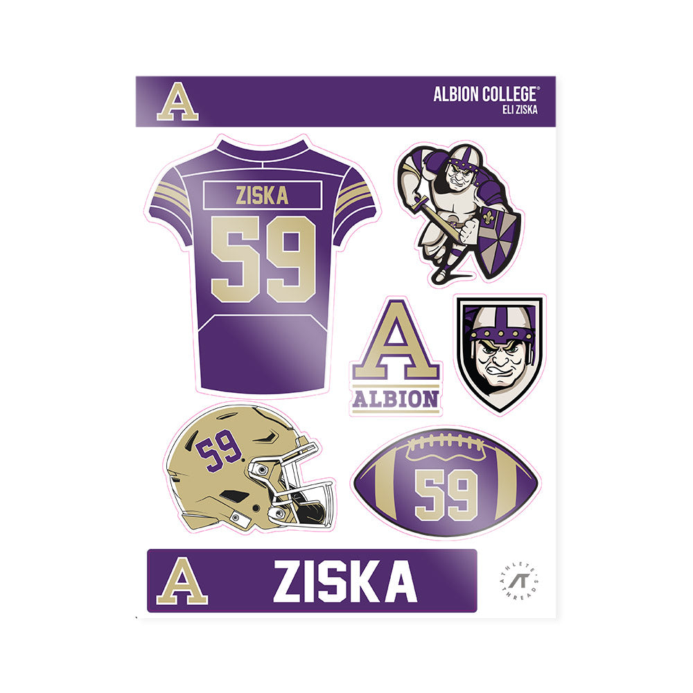 Albion - NCAA Football : Eli Ziska - Sticker Sheet-0