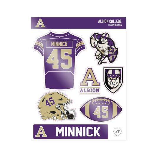 Albion - NCAA Football : Frank Minnick - Sticker Sheet-0