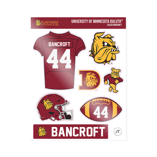 UMN Duluth - NCAA Football : Caleb Bancroft - Sticker Sheet-0