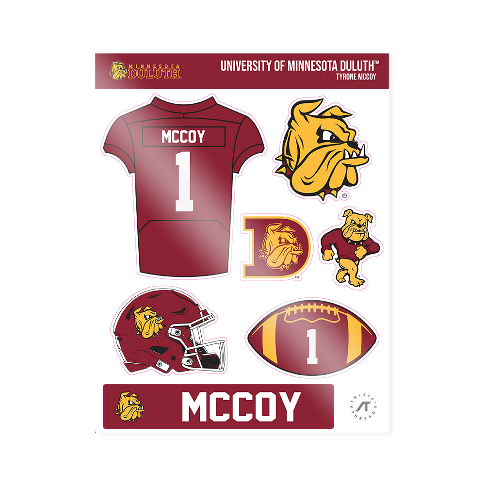 UMN Duluth - NCAA Football : Tyrone Mccoy - Sticker Sheet-0