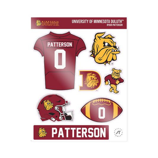 UMN Duluth - NCAA Football : Ryder Patterson - Sticker Sheet-0