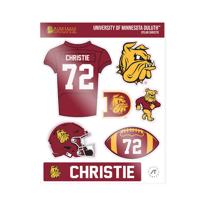 UMN Duluth - NCAA Football : Dylan Christie - Sticker Sheet-0