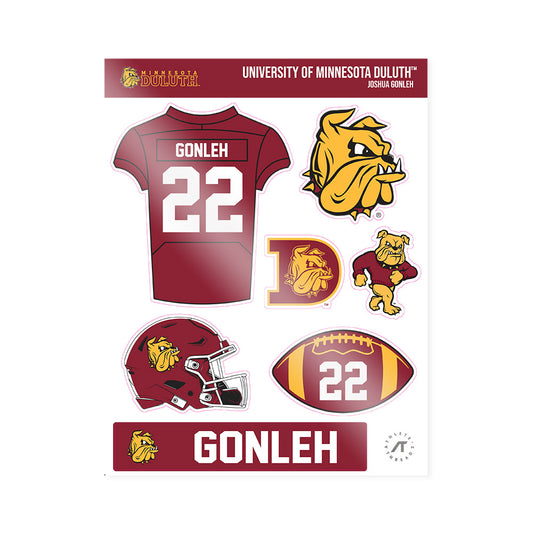 UMN Duluth - NCAA Football : Joshua Gonleh - Sticker Sheet-0