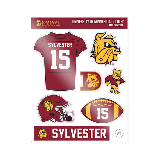 UMN Duluth - NCAA Football : Alex Sylvester - Sticker Sheet-0