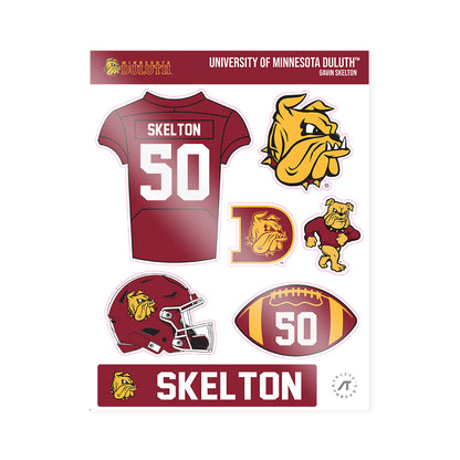 UMN Duluth - NCAA Football : Gavin Skelton - Sticker Sheet-1