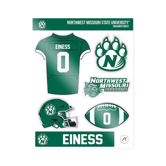 Northwest Missouri State - NCAA Football : Benjamin Einess - Sticker Sheet-0