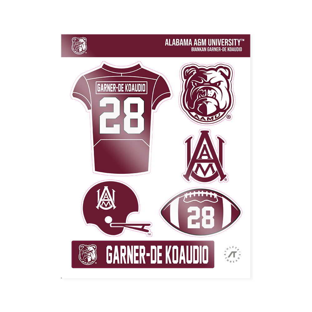 AAMU - NCAA Football : Biankan Garner-De Koaudio - Sticker Sheet-0