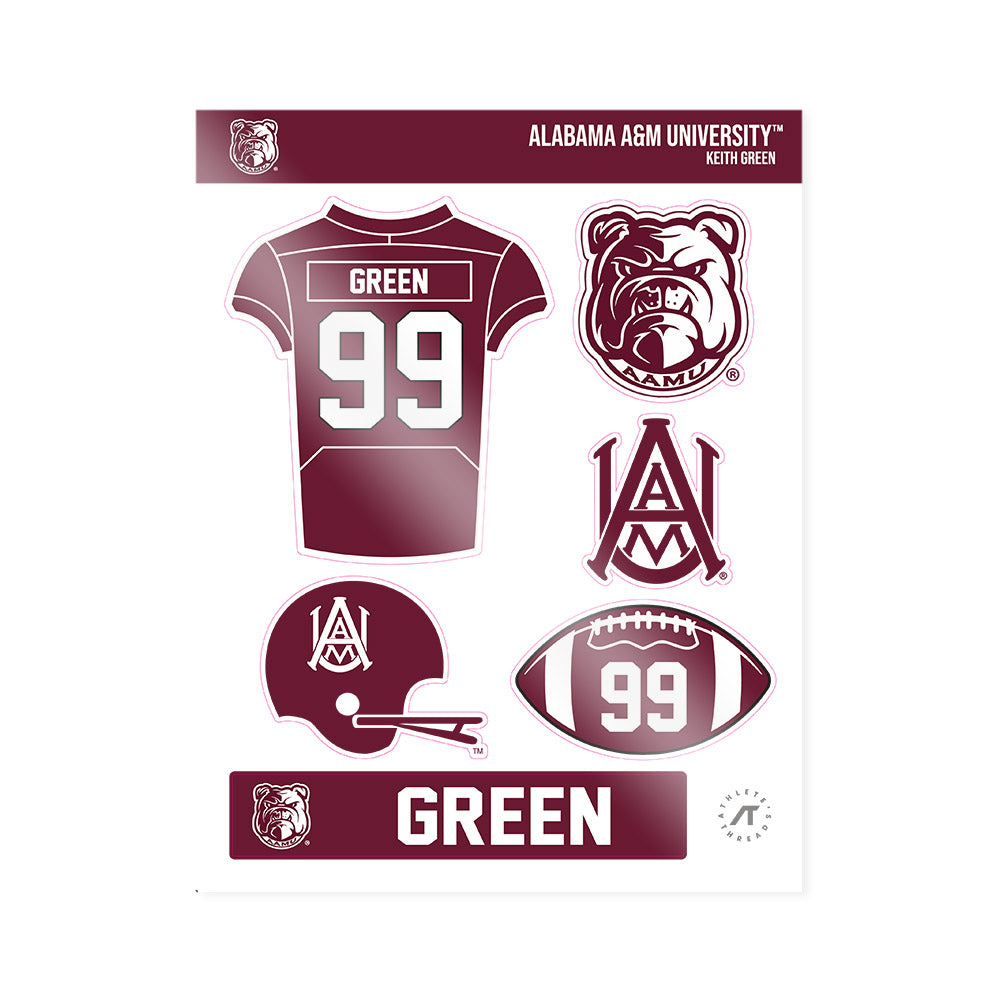 AAMU - NCAA Football : Keith Green - Sticker Sheet-0