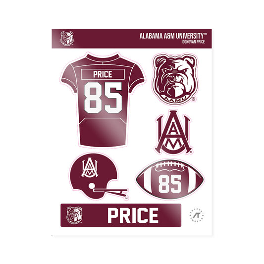 AAMU - NCAA Football : Donovan Price - Sticker Sheet-0
