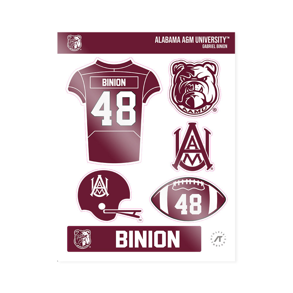 AAMU - NCAA Football : Gabriel Binion - Sticker Sheet-0