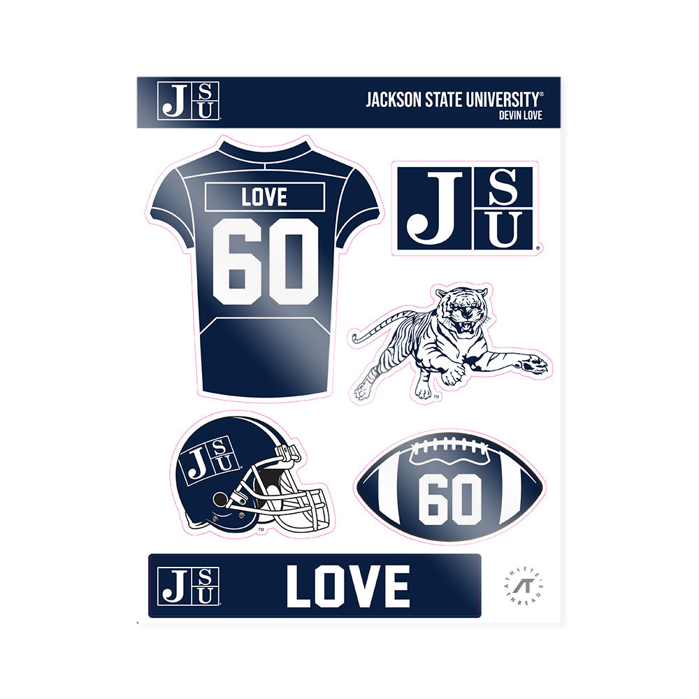 Jackson State - NCAA Football : Devin Love - Sticker Sheet-0