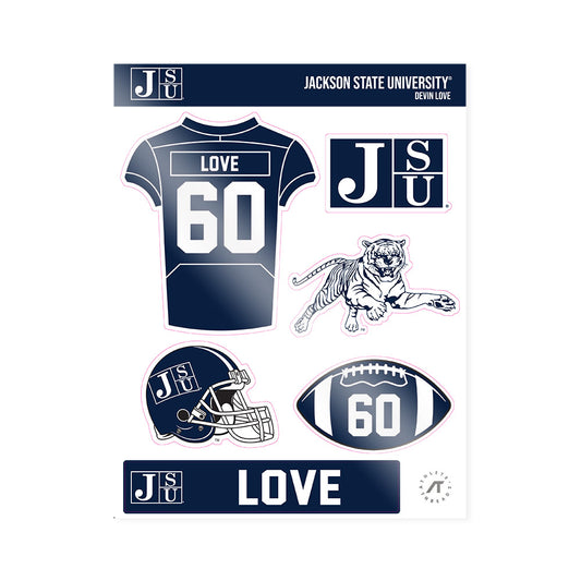 Jackson State - NCAA Football : Devin Love - Sticker Sheet-0