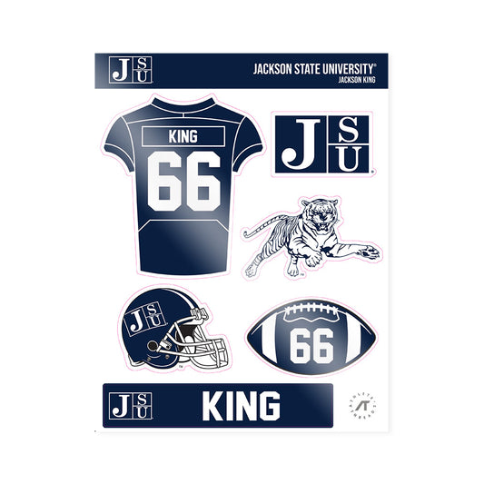 Jackson State - NCAA Football : Jackson King - Sticker Sheet-0
