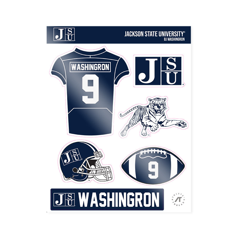 Jackson State - NCAA Football : BJ Washingron - Sticker Sheet-0