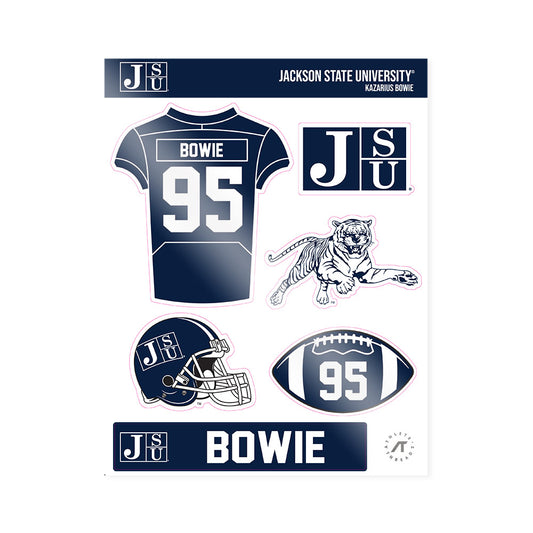 Jackson State - NCAA Football : Kazarius Bowie - Sticker Sheet-0