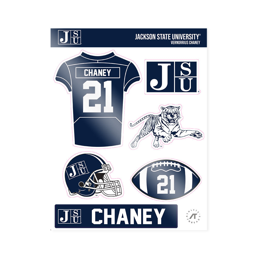 Jackson State - NCAA Football : Vernorrius Chaney - Sticker Sheet-0