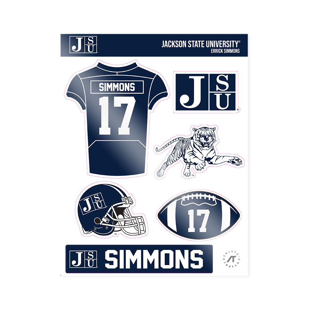 Jackson State - NCAA Football : Errick Simmons - Sticker Sheet-0