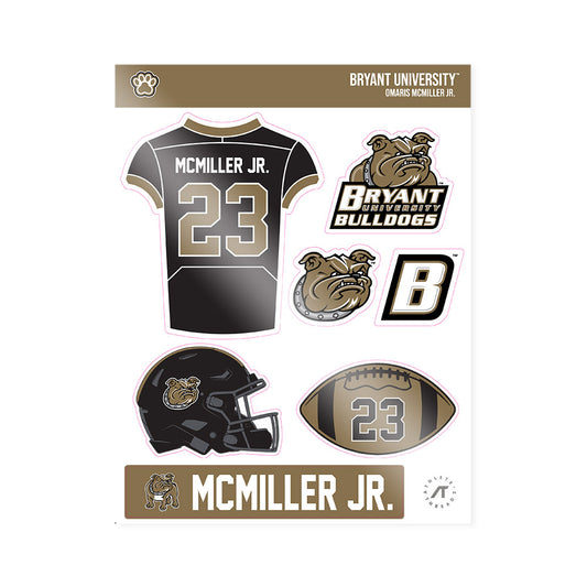 Bryant - NCAA Football : Omaris McMiller Jr. - Sticker Sheet-0