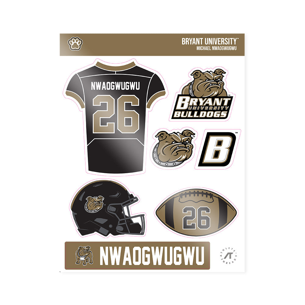 Bryant - NCAA Football : Michael Nwaogwugwu - Sticker Sheet-0