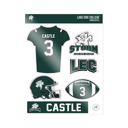 Lake Erie College - NCAA Football : Tavon Castle - Sticker Sheet-0