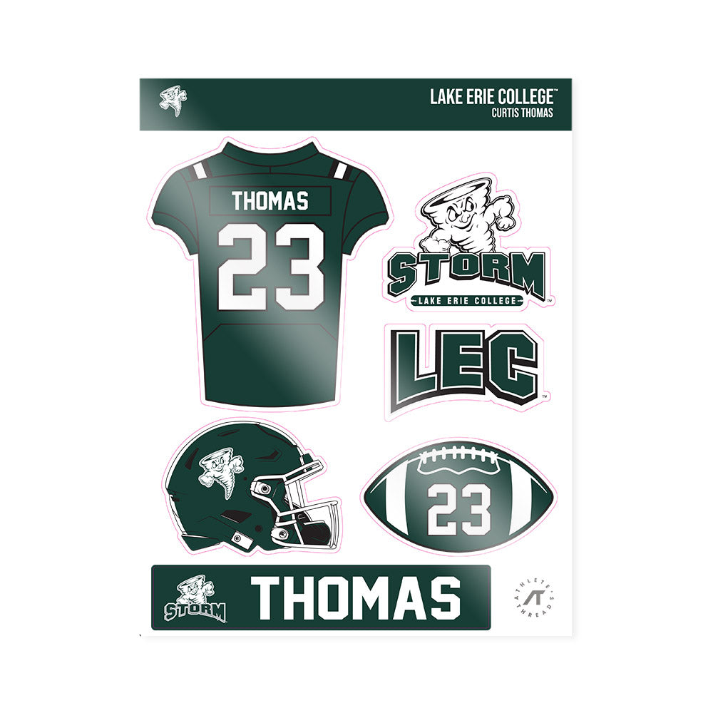 Lake Erie College - NCAA Football : Curtis Thomas - Sticker Sheet-0