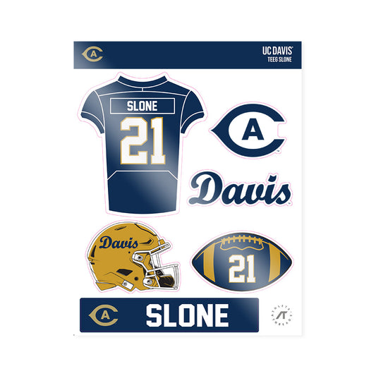 UC Davis - NCAA Football : Teeg Slone - Sticker Sheet-0