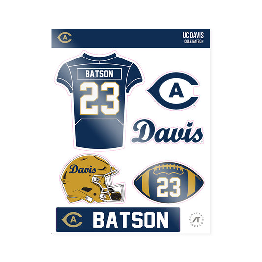 UC Davis - NCAA Football : Cole Batson - Sticker Sheet-0