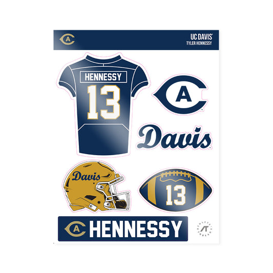 UC Davis - NCAA Football : Tyler Hennessy - Sticker Sheet-0