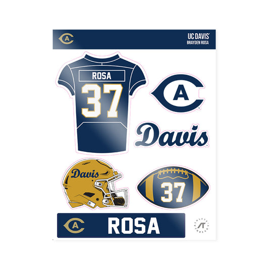 UC Davis - NCAA Football : Brayden Rosa - Sticker Sheet-0