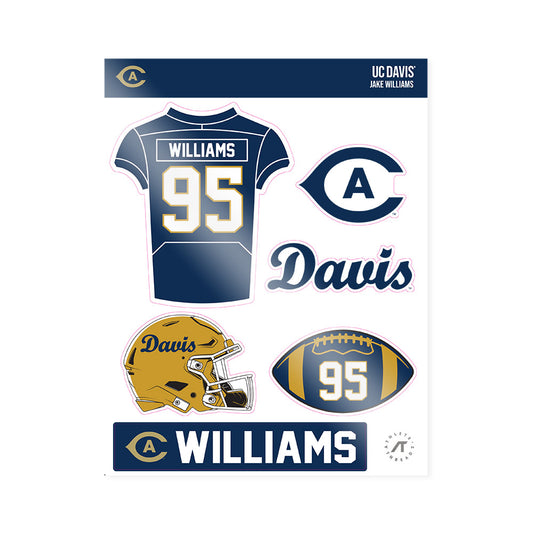 UC Davis - NCAA Football : Jake Williams - Sticker Sheet-0