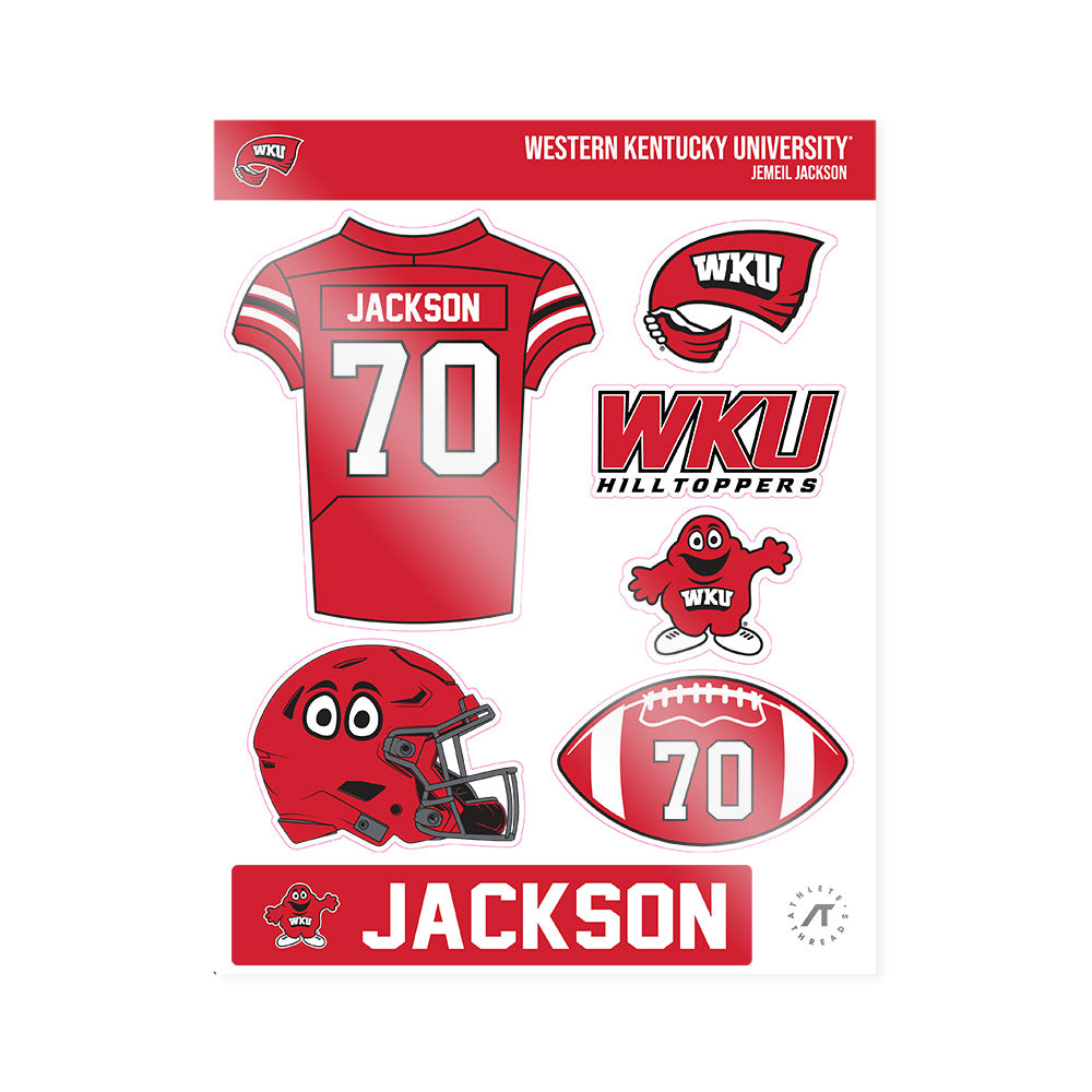 Western Kentucky - NCAA Football : Jemeil Jackson - Sticker Sheet-0