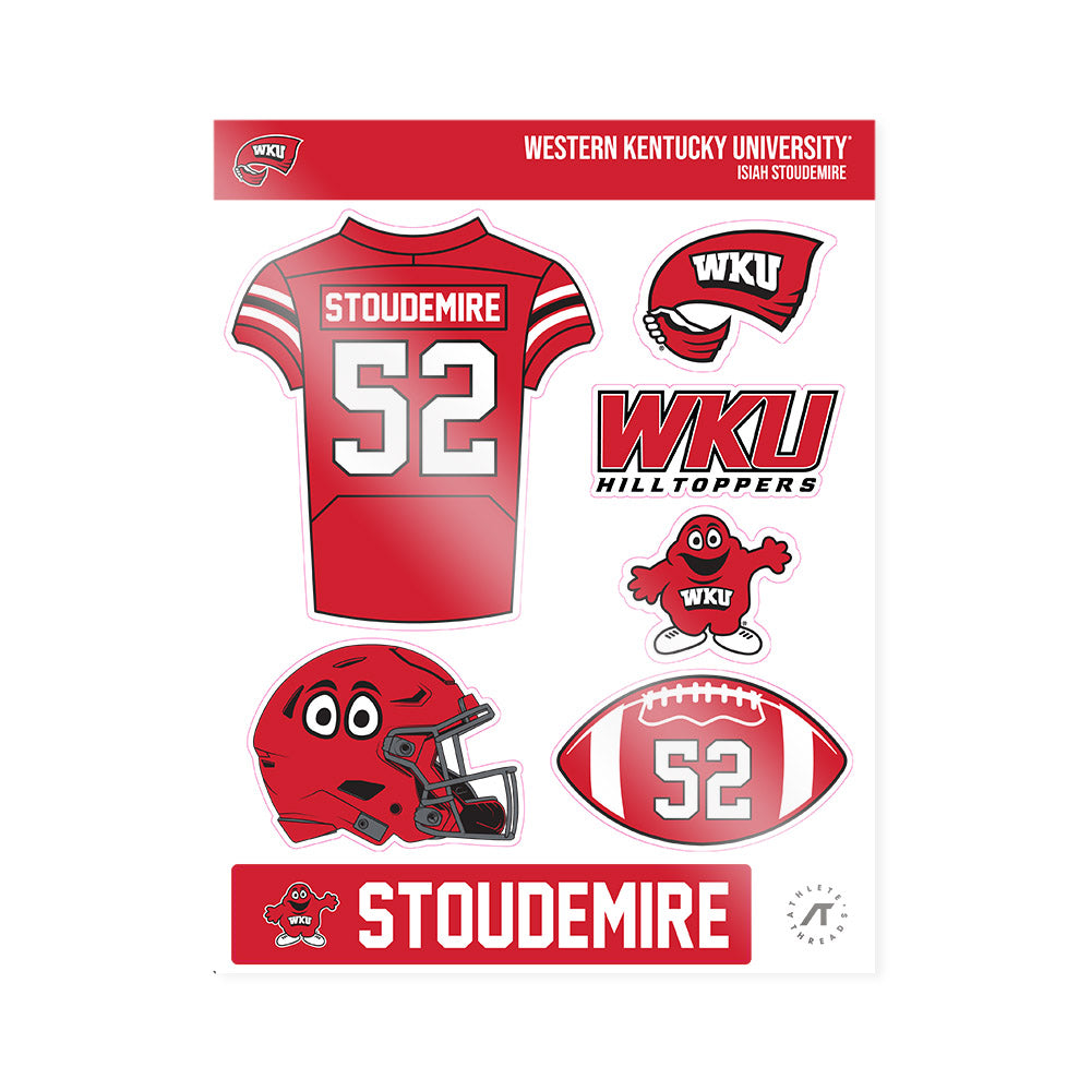 Western Kentucky - NCAA Football : Isiah Stoudemire - Sticker Sheet-0