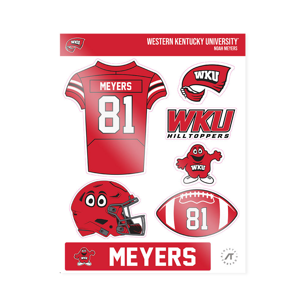 Western Kentucky - NCAA Football : Noah Meyers - Sticker Sheet-0
