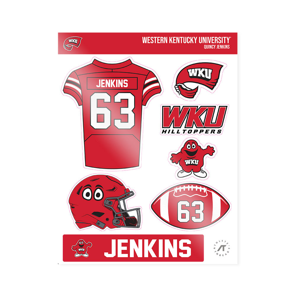 Western Kentucky - NCAA Football : Quincy Jenkins - Sticker Sheet-0