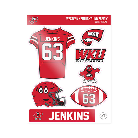 Western Kentucky - NCAA Football : Quincy Jenkins - Sticker Sheet-0